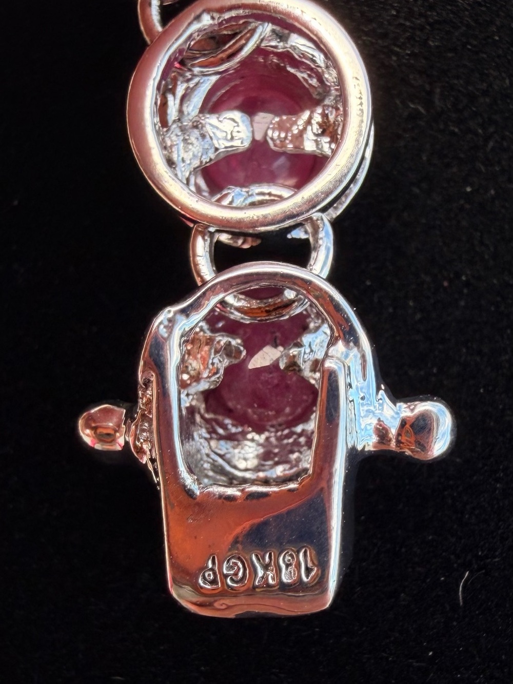 8.00 CTW AA Ruby 18K White Gold Plated Designer Bracelet 7 Inc - Picture 6 of 12